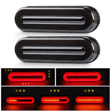 2x 5 Redamber Oval Led Truck Trailer Stop Turn Tail Brake Lights Flowing Drl
