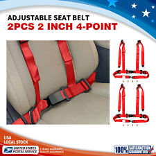 Universal Red Sabelt 4 Point Quick Release Racing Seat Belt Harness X2 Durable