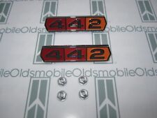 1964-1965 Olds Cutlass 442 Emblems 2 W Hardware Chrome Plated Tri-color