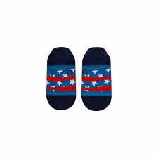 Stance L 9-12 Mens Freedom Strike Low Super Red White Blue No Show Height Socks