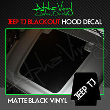 Hood Blackout Decal Matte Black Out W Install Kit Fits Jeep Wrangler Tj 97-06