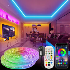 100ft Led Strip Lights Bluetooth Rgb Color Change Remote For Rooms Bar Xmas 50ft