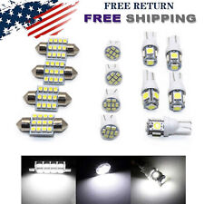 13x Led Lights Interior Package Kit For Dome License Plate Lamp Bulbs Pure White