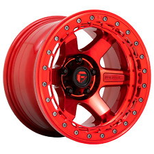 17x9 Fuel D123 Block Beadlock Candy Red Wheel 5x5 -15mm