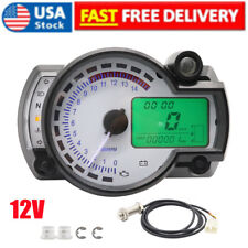Us Motorcycle 7color Led Backlight Odometerspeedometer Digital Gauge Tachometer