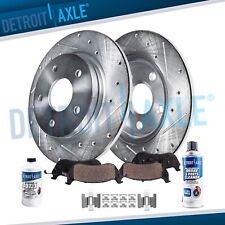 Rear Drilled Rotors Brake Pads For 1994 - 2002 2003 2004 Ford Mustang Base Gt