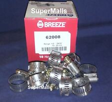 Hose Clamps Stainless Steel Wide Band 08 62008 1 Box By Breeze