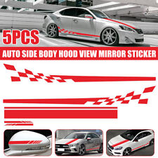 Long Racing Stripes 5pcs Set Vinyl Decal Sticker Graphics Car Side Body