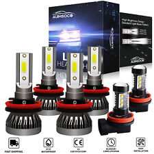 For Nissan Sentra 2013-2019 6x 6000k Combo Led Headlight Fog Light Bulbs Kit