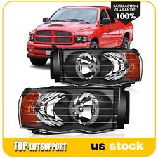 Pair Of For 2002-2005 Dodge Ram Pickup Headlights Assembly Front Light Pair