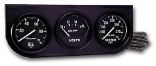 Auto Meter Autogage Oil Volt Water Trio Gauge Black Console 2-116 In. 52mm