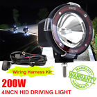 4 200w Hid Offroad Driving Light Spot Beam Light 6000k With Wiring Harness Kit