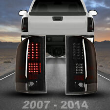 For 2007-2014 Chevy Silverado 1500 2500 Led Tail Lights Black Smoke Lens Lamps