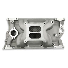 For Chevy Sbc 350 383 1997-up Satin Dual Plane Intake Manifold Cast Aluminum