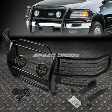 Black Brush Grille Guardround Smoke Fog Light For 97-98 Expeditionf150250 4wd