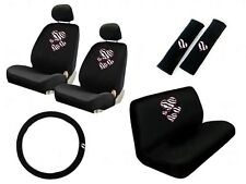 New Safari Hearts Zebra Print Front Back Car Seat Covers Steering Wheel Cover