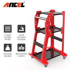 Ancel Workshop Tool Cart On Wheels 3 Tier Rolling Tool Cart General Tool Car