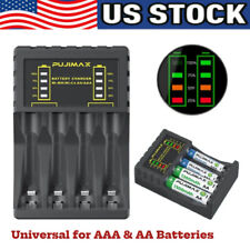 Intelligent Battery Charger 4 Slot For Aa Aaa Ni-cd Ni-mh Rechargeable Batteries