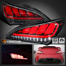 Jet Black Fits 2010-2016 Hyundai Genesis Coupe 2dr Led Sequential Tail Lights