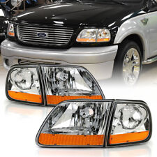 Harley Davidson Style Headlight Corner Lamp Lr For 97-03 Ford F150expedition
