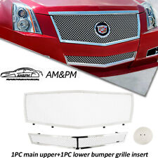 Fits 2008-2013 Cadillac Cts Mesh Grille Stainless Grill Insert Chrome Combo 2012