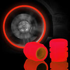 4x Red Accessories Fluorescent Car Tire Valve Caps Luminous Tire Valve Stem Caps