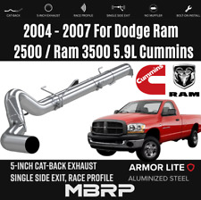 Mbrp 5 Cat-back Exhaust Single Exit For 04-07 Dodge Ram 25003500 5.9l Cummins