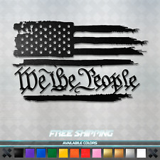 We The People Us Flag Vinyl Decal Sticker - America Usa Car Window Truck