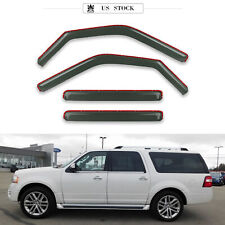 Window Visor In-channel Rain Guards Dark Smoke 4pc Set For 97-17 Ford Expedition