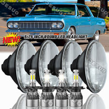 4pcs For Chevy Chevelle 1964-1970 5.75 5-34 6000k Led Headlights Hi-lo Beam