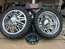 24 Custom Cut Alcoa Wheels For Dually Trucks W35125024 Tire Caps Adapters