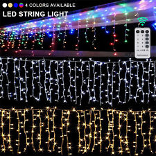 13130ft Curtain Icicle Lights Wedding Party Led Fairy Christmas Indoor Outdoor