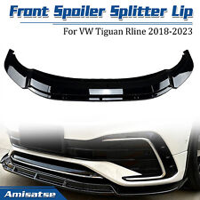 For Vw Tiguan R Line 2021-2023 Gloss Black Front Bumper Spoiler Lip Kit Splitter