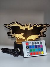 Batman Logo 3d Led Lamp 8 Colors Wremote Show It Off