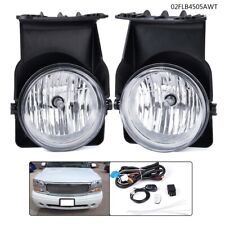 Left And Right Clear Lens Fog Lights Fit For 03-07 Gmc Sierra 1500 2500 3500
