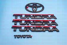 Overlay Matte Black Door Rear Tailgate Tundra Toyota Emblem Fit 2007-2013 Tundra