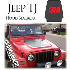Jeep Tj Wrangler Hood Blackout Matte Black 3m Decal Mountain Blackops Edition