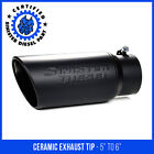 Sinister Diesel 5 To 6 Black Ceramic Coated Stainless Steel Exhaust Tip