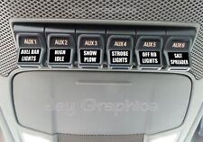 Custom Upfitter Aux Switch Decals Stickers Fits Ford F250 F350 Super Duty