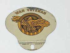 Vintage Grammes War Veteran License Plate Topper Attachment Accessory Military