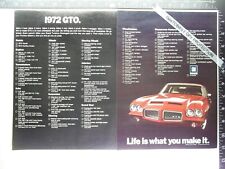 1972 Pontiac Gto Ad 400 455 Motor Ram Air Hood Bumper Grille Emblem Hood Shot 71
