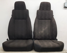 03-06 Jeep Tj Wrangler Slate Dark Gray Cloth Front Seats Pair Seat
