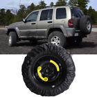 16 Pvc Leather Spare Tire Wheel Tyre Cover Fit For Jeep Liberty 2002-2012 Black