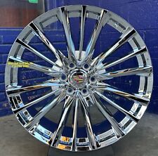 24 2023 Escalade Platinum Chrome Wheels Tires Silverado Tahoe Sierra Yukon New