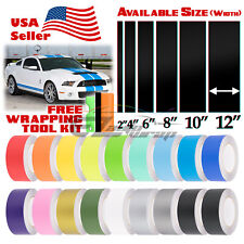 Matte Color Racing Stripes Vinyl Wrap Sticker For Ford Mustang Stripe 10ft 20ft