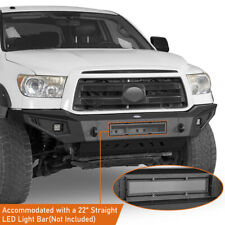 For Toyota Tundra 2007-2013 Sturdy Steel Full Width Front Bumper Wled Light