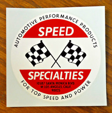 Original Vintate Water Decal Speed Specialties Shop Parts Hot Rod Drag Racing Ss