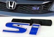 Bolt On 3d 4 X 1.2 Si Blue Chrome Grill Emblem Decal Logo Badge For All Civic