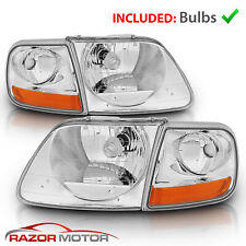 For 97-0302 Ford F150expedition Lightning Style Chrome Headlight Corner Pair