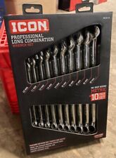 New Icon Long Metric Combination Wrench Set 10 Piece Wclm-10 56611